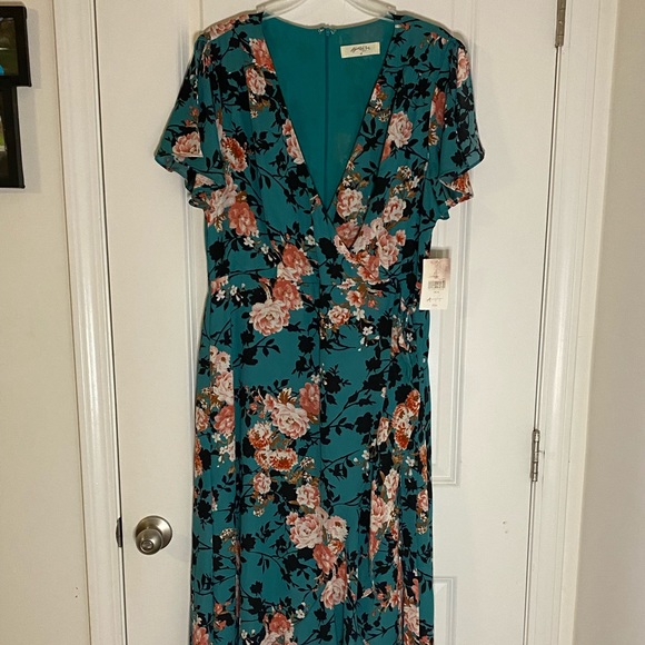 Altar'd State Dresses & Skirts - Altr’d State Teal and Pink Floral dress